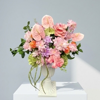 Fleurs artificielles 5D de haute qualité au toucher réel, centres de table modernes de luxe pour mariages et banquets, taille et couleur personnalisables