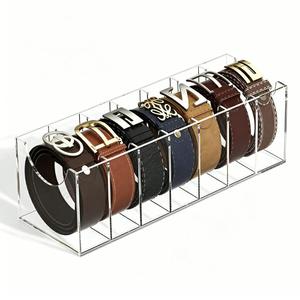7 Bölmeli Çekmeceli Dolap ve Şifonyer için Sergi Rafı, Perakende Mağazası ve Ev Kullanımı için Çok Bölmeli Kemer Tutucu, Akrilik Kemer Saklama Düzenleyici - Product Image 4