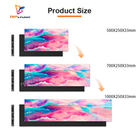 TOPvision Magasin de détail personnalisé LED Affichage publicitaire P1.875mm Bande d'écran de bord d'étagère numérique étirée Affiche numérique
