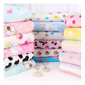 Vải <span class=keywords><strong>Flannel</strong></span> Fleece Polyester in chuyển nhiệt 100% Polyester tùy chỉnh OEM, vải Minky làm chăn cho bé - Product Image 1