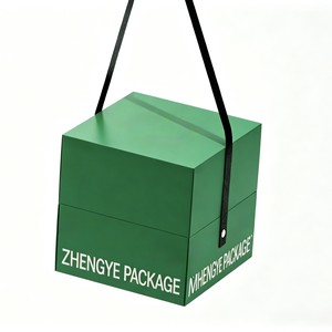 Handmade Luxury Green Sponge Lined Rigid <b>Paper</b> Candle Box Custom Printed with <b>Glossy</b> Lamination - Product Image 1