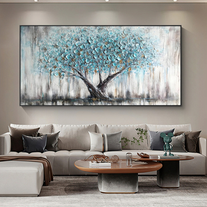 Tùy Chỉnh Hiện Đại Trừu Tượng Vẽ Tay Tác Phẩm Nghệ Thuật Cây Lớn Vải Kết Cấu Sơn Dầu Tường Nghệ Thuật Phòng Khách Trang Trí Nền - Product Image 2