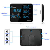 Monitor de Calidad del Aire, Detector de Humedad y Temperatura con Detección de CO2, Formaldehído/TVOC/PM2.5 para Pruebas de Aire Interior