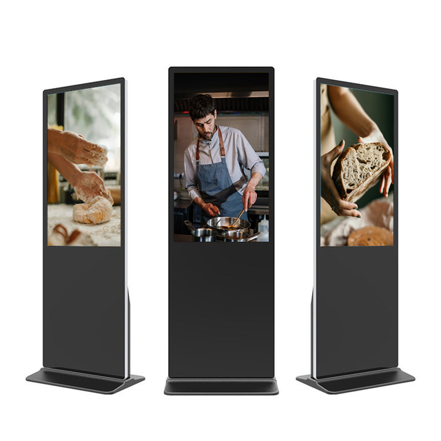 OEM 43 49  55 65 Inch Touch Screen Kiosk Ultra-thin Vertical Network Lcd Advertising Ads Machine 4K Digital Signage and Displays