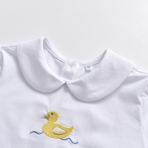 Ensemble de vêtements d'été pour enfants, <span class=keywords><strong>tenue</strong></span> estival pour garçon, <span class=keywords><strong>tenue</strong></span> à manches courtes blanches avec broderie, et pantalon à carreaux, pour premier <span class=keywords><strong>anniversaire</strong></span> - Product Image 5