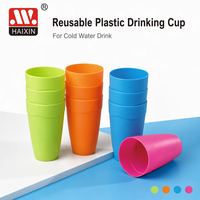 Gobelet en plastique réutilisable pour jus et eau froide, idéal pour les fêtes à domicile, les fêtes d'enfants et les restaurants