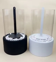 Cheminée au bioéthanol sans fumée Table de foyer portable en acier inoxydable pour intérieur moderne