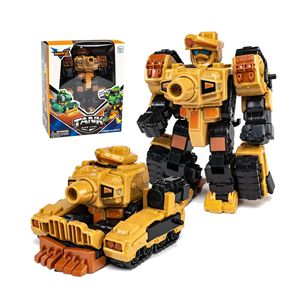 男の子と女の子のためのアームグリーンメタル変換アクションおもちゃロボットと異なるタンク/車/aircaft変換ロボットおもちゃ - Product Image 1