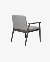 Chaise de salle à manger à accoudoirs avec coussin épais de style nordique neutre pour hôtel et salon