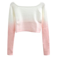 Pull court côtelé anti-rides style chinois pour enfants et hommes, à épaules dénudées, manches longues, chaud, pour la danse