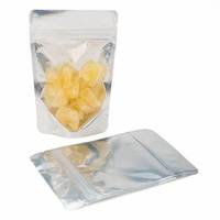 Sachet Doypack Mylar Doré Personnalisé de Haute Qualité avec Fermeture Zip, Fond Carré, pour Aliments et Snacks, en PE