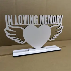 DIY custom sublimation blanks angel wings photo frame for heat press printing