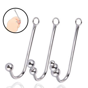Metallo adulto anale perline Bondage gancio spina per la cura della salute masturbazione per gli uomini e le donne sesso amore strumenti - Product Image 1