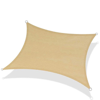 Voile d'ombrage triangulaire beige 100% HDPE pour parking, protection solaire tissée, voile d'ombrage agricole pour balcon, plage, jardin