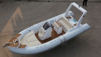 Bateau pneumatique rigide d'aventure en haute mer RIB-600B, tube multicouche, coque en fibre de verre