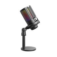 ME6S mikrofon Gaming nirkabel RGB, konferensi Video harga rendah rekaman menyanyi maksimum 110db terbuat logam ABS