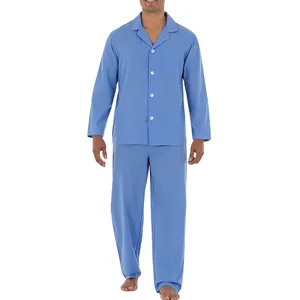 New Product 2024 Popular Cotton Fabric For Men Pyjamas Set Cotton Pajama Set