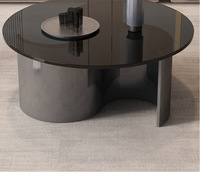 Table basse de salon de luxe, table de designer, table centrale en verre de qualité supérieure