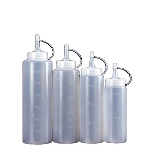 Wholesale 8oz Plastic <b>Squeeze</b> Sauce <b>Bottles</b> Kitchen Ketchup Dispenser Condiment <b>Bottles</b> - Product Image 1