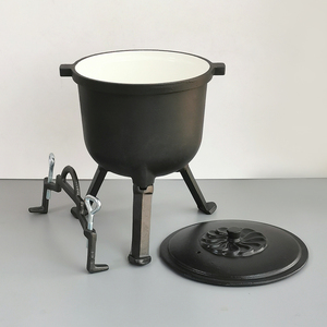 Chaudière en <span class=keywords><strong>fonte</strong></span> en gros pour le camping, autocuiseur avec 3 pieds - Product Image 3