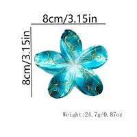 Jepit Rambut Bunga Plumeria Hawaii Anti Selip, Jepit Rambut Bunga untuk Rambut Tebal dan Tipis, Jepit Rambut Bunga Besar yang Lucu untuk Wanita