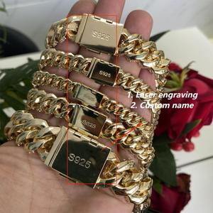 Luxury 925 Silver Hiphop Lab Grown <strong>Diamond</strong> Custom8mm-20mm Iced Out Vvs Moissanite Cuban Link <strong>Chain</strong> Necklace for <strong>Men</strong> Fine Jewelry - Product Image 2