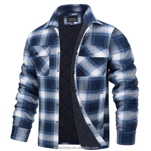 Cappotto Invernale da Uomo <span class=keywords><strong>Oversize</strong></span> con Collo Alto, Foderato in Flanella, a Quadri, <span class=keywords><strong>Giacca</strong></span> in Pile con Polsini Regolabili - Product Image 2
