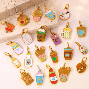 จี้รูปทรงอาหารน่ารัก ทำจากโลหะผสมสังกะสี สำหรับผู้หญิง ใช้ทำเครื่องประดับ DIY ของขวัญ - Product Image 1