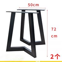 Pieds de table à chevrons avec articulations soudées, structure renforcée, longue durée de vie