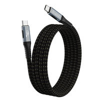 Câbles USB C vers USB C à blindage tressé en alliage d'aluminium Thunderbolt 5 haute vitesse 80 Gbps PD240W