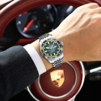 Montre Homme Poedagar 609, Montre de Luxe en Acier Inoxydable, Étanche, Lumineuse, Date, Jour, Quartz, pour Hommes