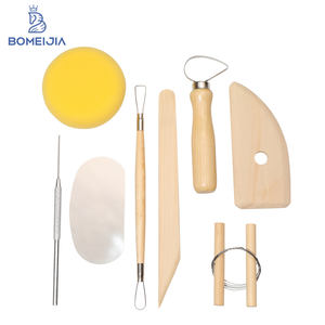 BOMEIJIA 8 pièces outil de sculpture en argile manche en bois poterie sculpture Kit d'outils outils essentiels en argile céramique pour débutant - Product Image 5
