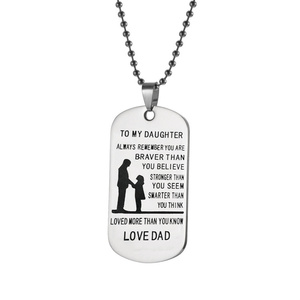 Collana in acciaio inossidabile <span class=keywords><strong>padre</strong></span> e <span class=keywords><strong>figlia</strong></span> <span class=keywords><strong>padre</strong></span> e figlio collana con ciondolo con lettere creative collana regalo per la famiglia gioielli - Product Image 5