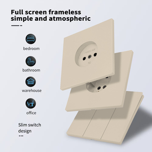 WESA Enchufe <span class=keywords><strong>de</strong></span> Pared 16A con 1 Tomacorriente, Diseño Moderno <span class=keywords><strong>de</strong></span> Lujo, Regleta Eléctrica Europea - Product Image 3
