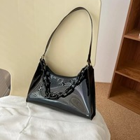 Sac bandoulière transparent en PVC personnalisé avec chaîne en acrylique, sac à main croisé transparent pour femme, vente en gros
