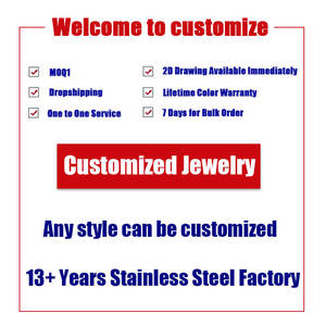 Bijoux personnalisés Lettre de luxe personnalisée Pendentif Graver 18K Plaqué <span class=keywords><strong>or</strong></span> Acier inoxydable Breloques Plaque d'identification Nom Collier - Product Image 2