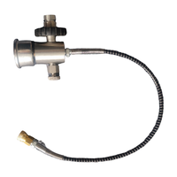 Adaptateur de valve de remplissage PCP G5/8 M18*1.5 avec manomètre en acier inoxydable/laiton, flexible et portable pour le remplissage de scaphandre/HPA