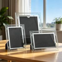 Cadre photo en verre transparent prêt à être expédié, créatif, 4x6, 5x7, 8x10, accessoire décoratif pour la maison