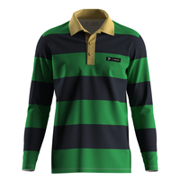 Essentials Piqué de polyester tissé à coupe régulière pour polo à rayures pour golf et rugby Tissu anti-rides pour homme