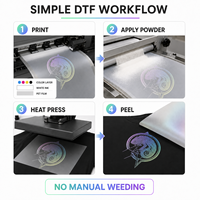 Film PET DTF Caméléon Irisé à Effet de Couleur Changeante pour Impression Personnalisée de Vêtements et d'Articles d'Habillement