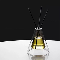 Diffuseur de parfum d'ambiance à bâtonnets Frosted Extra Air Aroma, diffuseurs à bâtonnets personnalisés grand format hexagonal, bouteille en verre unique Essenza blanche, 100 pièces