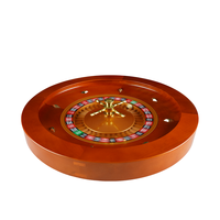 Qui YH — Roulette de luxe en bois massif de 18 pouces, roue de Poker, jeux de Poker