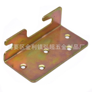 Support d'angle de lit en fer zingué, 28x47x92mm, connecteur de quincaillerie de meubles durable pour usage domestique - Product Image 1