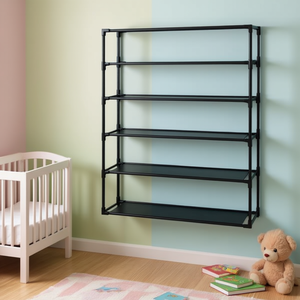 ชั้นวางของติดผนังแบบลอย 7 ชั้น รูปทรงสี่เหลี่ยมผืนผ้า ทำจากไม้ สำหรับห้องเด็ก ชั้นวางหนังสือ จัดเก็บของเล่น ดีไซน์ทันสมัย - Product Image 2