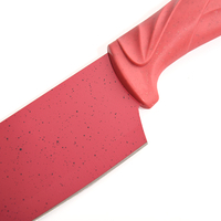Accessoires de cuisine, ensemble de couteaux colorés, manche en PP, revêtement antiadhésif, ensemble de 6 couteaux