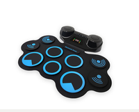 Petit ensemble de batterie en silicone MD668 pour enfants, kit de batterie enroulable, batterie électronique