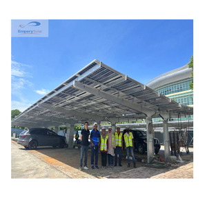 Y-Vorm Roestvrijstalen Zonne-Carportsysteem Geanodiseerde Afwerking Houtstructuur Bruin Thuisgrond Vervaardigd Zonnepaneel - Product Image 4