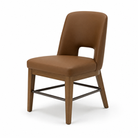Chaise de salle à manger artistique en tissu et bois, style Mid-Century, pour hôtels, restaurants et repas raffinés