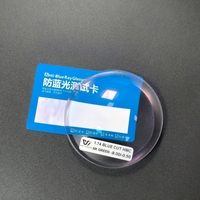Verres optiques asphériques ultra-minces à indice élevé 1.74, anti-lumière bleue, avec revêtement AR bleu-vert, emballage enveloppe deux pièces