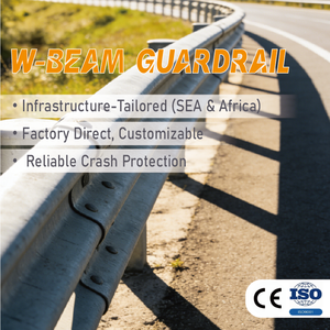 Garde-corps en W résistant aux typhons aux Philippines |   Conforme aux normes des projets routiers principaux de l'île de Luzon - Product Image 1